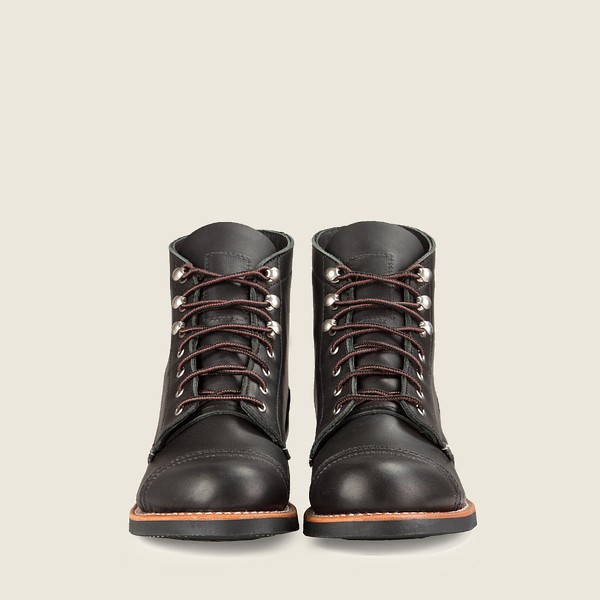 Red Wing Heritage Boots Iron Ranger - Short Boundary Leather - Black - Womens XJL769485